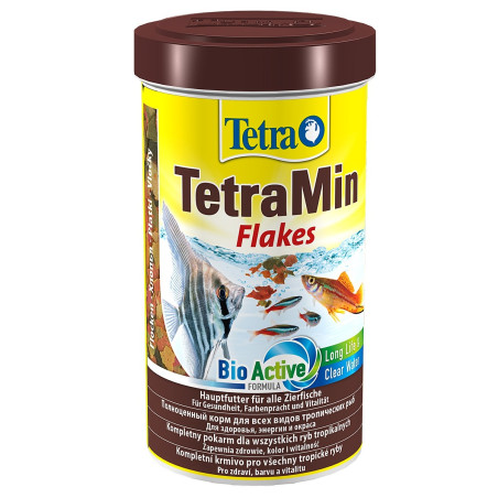 Tetra Min Flakes 500ml - Pełnowartościowy pokarm dla zdrowych, kolorowych rybek