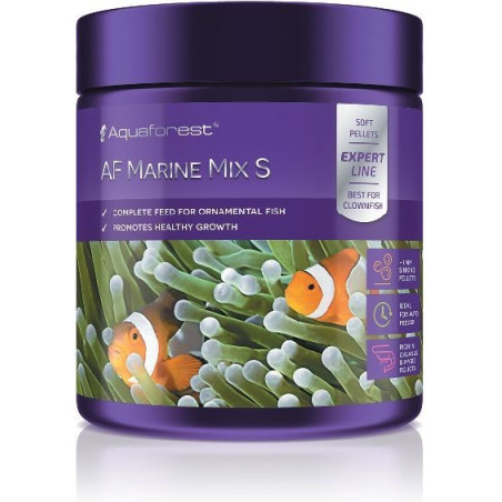 Aquaforest Marine Mix S 120g - Idealny pokarm dla ryb mięsożernych