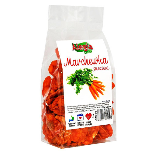 Alegia - czipsy z marchewki 60g | Zdrowa i chrupiąca przekąska dla gryzoni