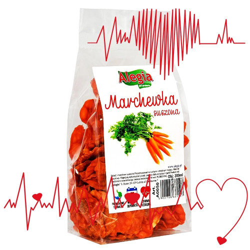 Alegia - czipsy z marchewki 60g | Zdrowa i chrupiąca przekąska dla gryzoni