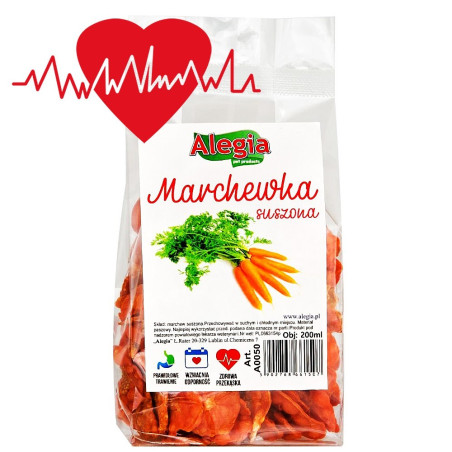 Alegia - czipsy z marchewki 60g | Zdrowa i chrupiąca przekąska dla gryzoni