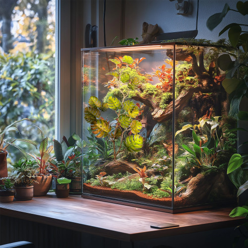 Terrario Sztuczna Roślina Monstera Wisząca 70 cm - Idealna dekoracja do terrarium