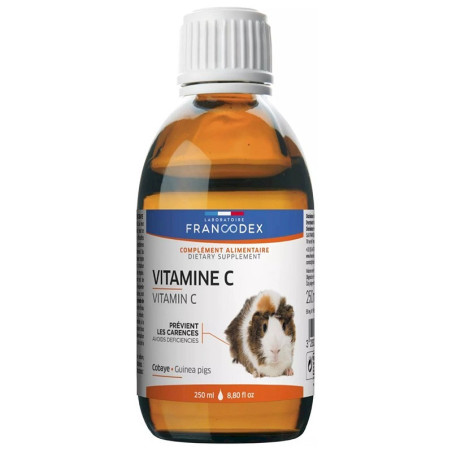 Francodex Witamina C Dla Świnek Morskich – suplement profilaktyczny 250 ml - Wzmacnia odporność