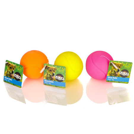 HappyPet Glow Balls - piszcząca piłka | Świecąca zabawka idealna na wieczorne aporty