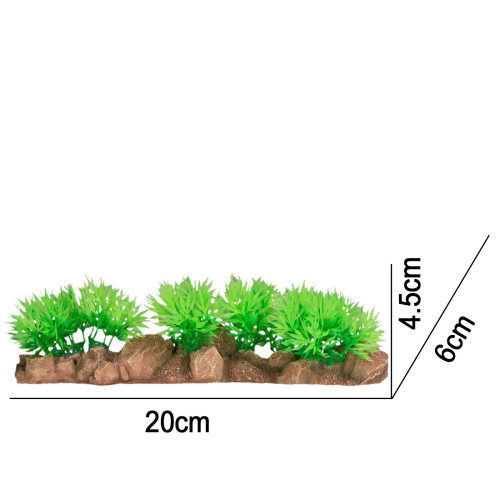 Kruger Meier Plant Line Dekoracja roślinna 20x6x4,5 cm - Idealna do akwarium