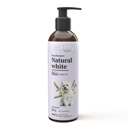 Comfy Natural White 250ml - Naturalny szampon rozświetlający jasną sierść