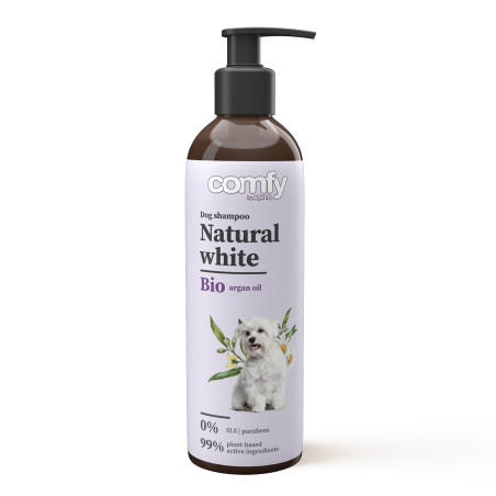 Comfy Natural White 250ml - Naturalny szampon rozświetlający jasną sierść