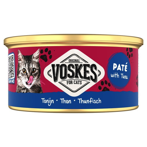 Voskes Paté Wetfood With Tuna 85g - Pełnowartościowy pasztet dla kota