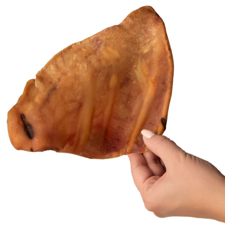 Dogario Bonni Pig's Ear L x10 - naturalny gryzak dla dużych psów, długotrwała zabawa