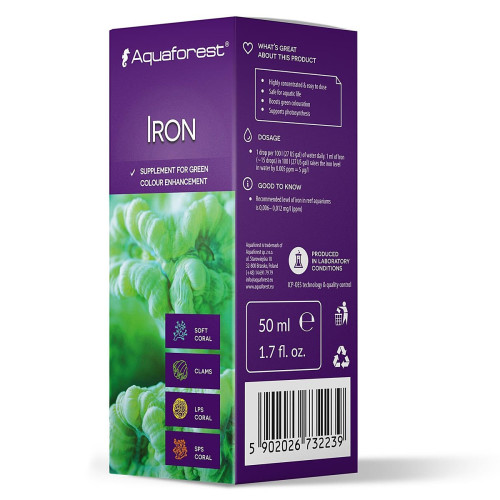 Aquaforest Iron 50ml - Wzmacnia kolor koralowców