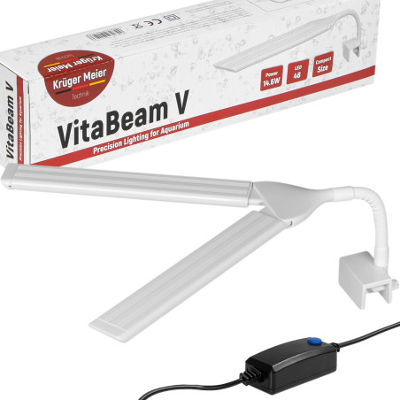 Kruger Meier VitaBeam V - lampa LED 14W do akwarium 30l - 80l | Wspiera wzrost roślin, energooszczędna