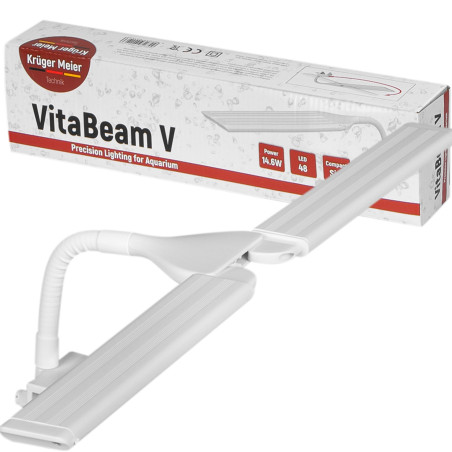 Kruger Meier VitaBeam V - lampa LED 14W do akwarium 30l - 80l | Wspiera wzrost roślin, energooszczędna