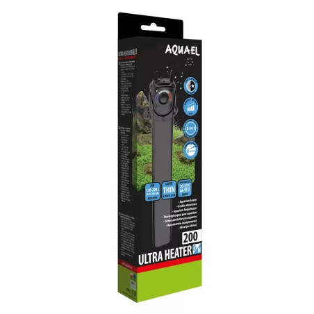 Aquael Ultra Heater D&N 200W - grzałka do akwarium | Szybkie nagrzewanie i niezawodna praca