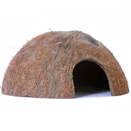 Kryjówka do terrarium Terrario CocoCave L naturalna połówka kokosa
