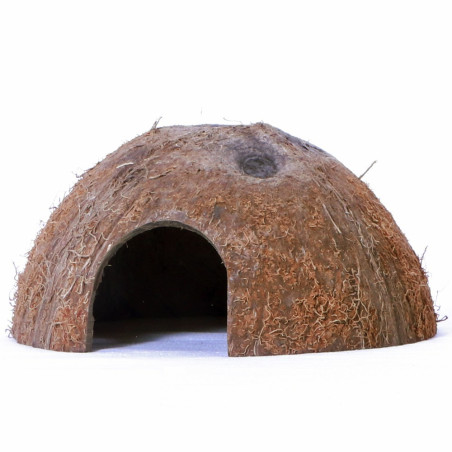 Kryjówka do terrarium Terrario CocoCave L naturalna połówka kokosa