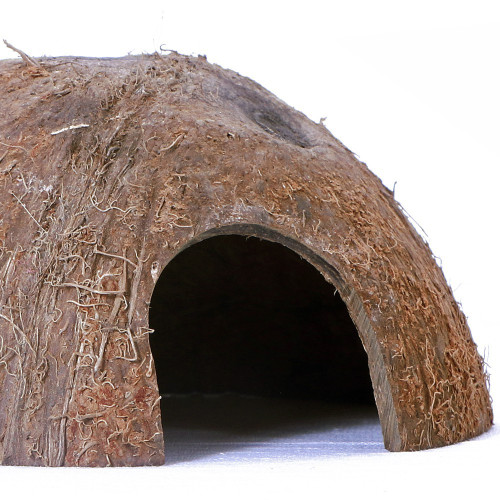 Kryjówka do terrarium Terrario CocoCave L naturalna połówka kokosa