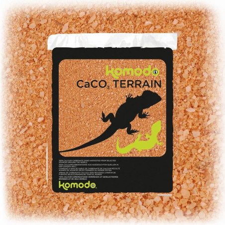 Komodo CaCo3 Sand Terracota - Jadalny piasek dla gadów, bezpieczne podłoże do terrarium