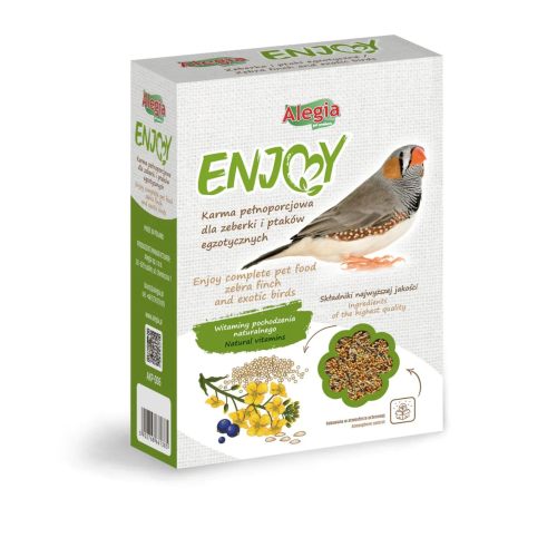 Karma dla papug Alegia Enjoy 450 g dla zeberek i papużek egzotycznych