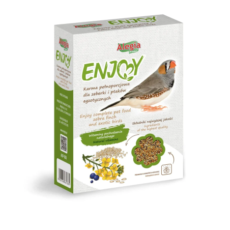 Karma dla papug Alegia Enjoy 450 g dla zeberek i papużek egzotycznych