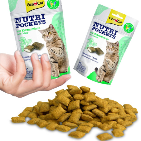 GimCat Nutri Pockets Catnip - Ulubione przysmaki kotów z naturalną kocimiętką