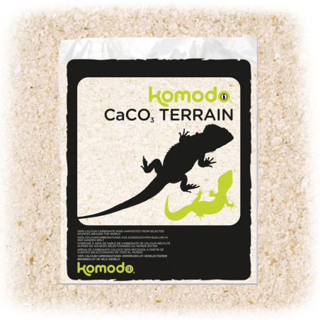 Komodo CaCo3 Sand White - Bezpieczne jadalne podłoże do terrarium dla gadów