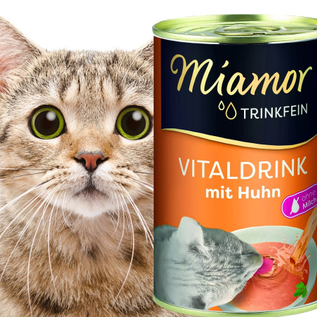 Miamor Vitaldrink mit Huhn - kurczakowa zupka dla kotów 135ml | Smakowity napój odżywczy