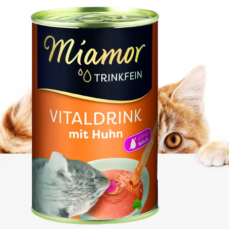 Miamor Vitaldrink mit Huhn - kurczakowa zupka dla kotów 135ml | Smakowity napój odżywczy