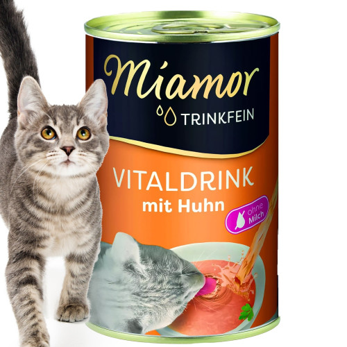 Miamor Vitaldrink mit Huhn - kurczakowa zupka dla kotów 135ml | Smakowity napój odżywczy