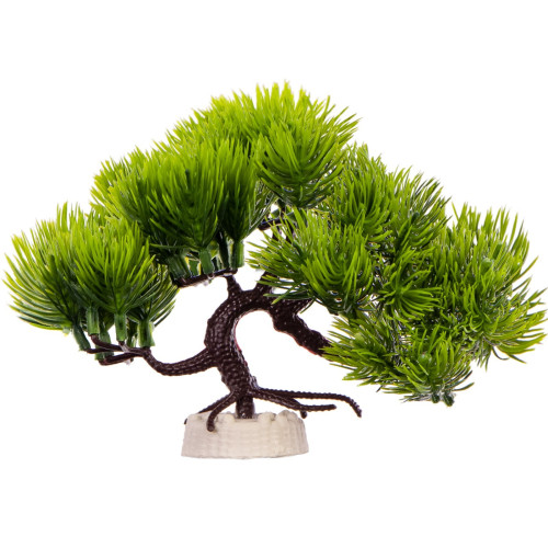 Kruger Meier Plant Pine Bonsai roślinka sztuczna - idealna do akwarium słodkowodnego