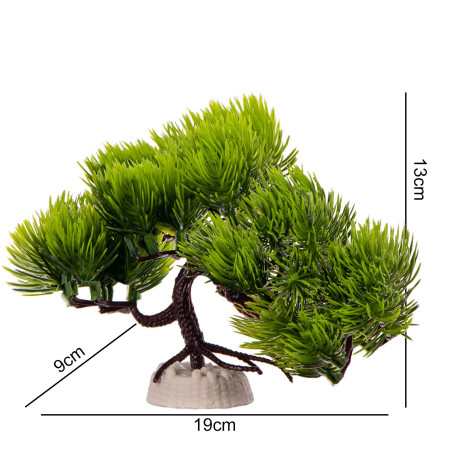 Kruger Meier Plant Pine Bonsai roślinka sztuczna - idealna do akwarium słodkowodnego