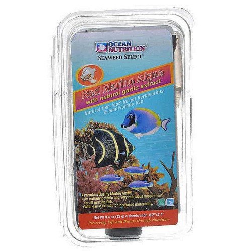 Ocean Nutrition Seaweed Red 8g - algi z czosnkiem | Pobudza apetyt i kondycję ryb
