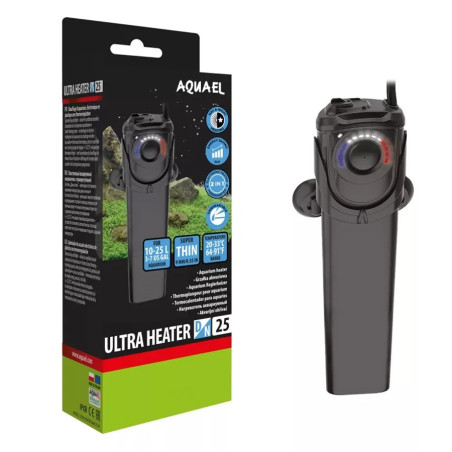 Aquael Ultra Heater D&N 25W - Stabilna temperatura w akwarium