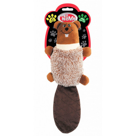 Pet Nova zabawka pluszowa - bóbr piszczący 47cm | Wytrzymała, idealna do aportu