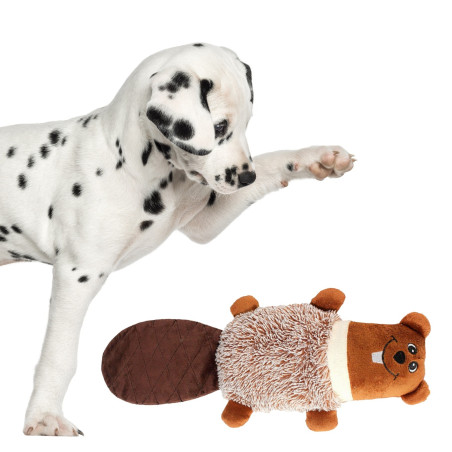 Pet Nova zabawka pluszowa - bóbr piszczący 47cm | Wytrzymała, idealna do aportu