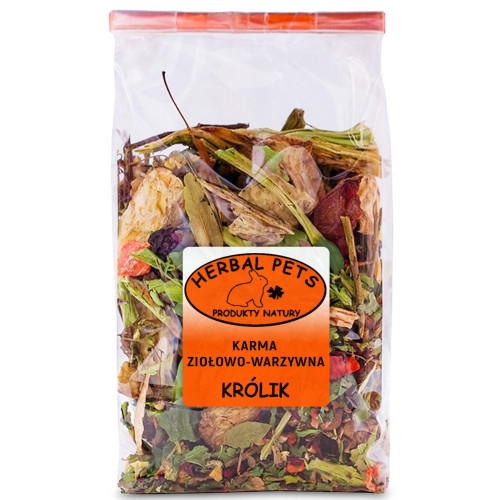 Herbal Pets Karma Ziołowo-Warzywna dla Królika 150g | Naturalna dieta wspierająca trawienie
