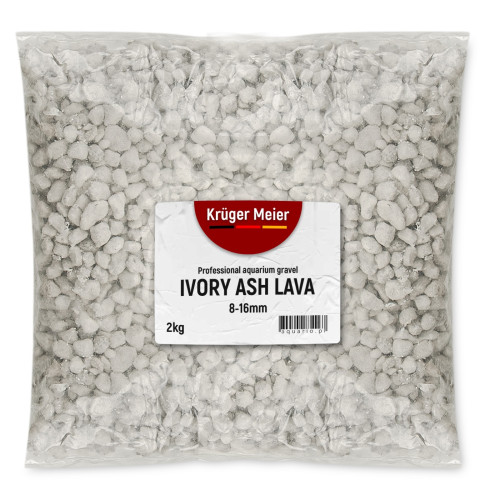 Żwirek akwariowy Kruger Meier Ivory Ash Lava 8-16 mm 2 kg