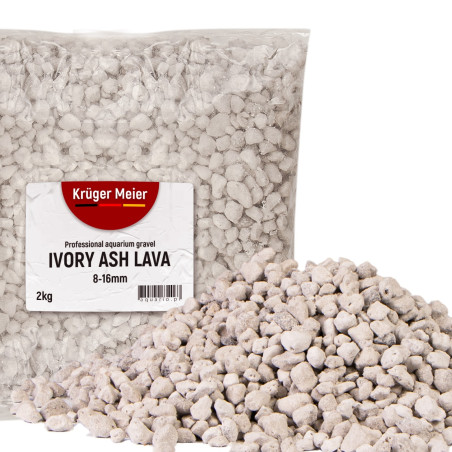 Żwirek akwariowy Kruger Meier Ivory Ash Lava 8-16 mm 2 kg