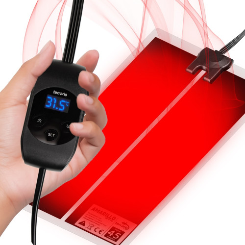 Terrario Amarillo 45W - mata grzewcza z termostatem LCD | Precyzyjna kontrola temperatury dla gadów