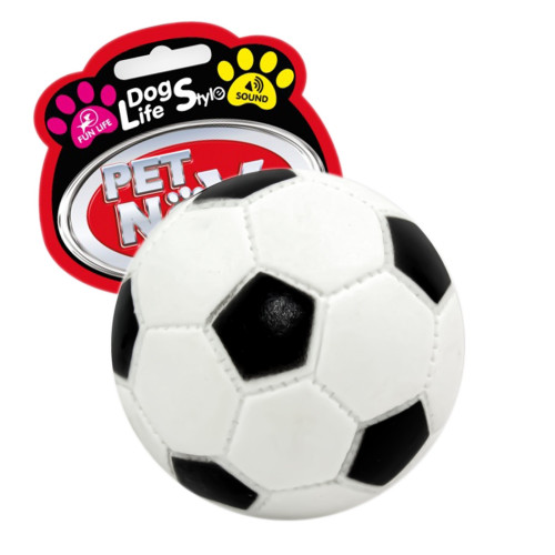Pet Nova zabawka gumowa - piłka futbolowa 7cm - Wytrzymała, idealna do aportu