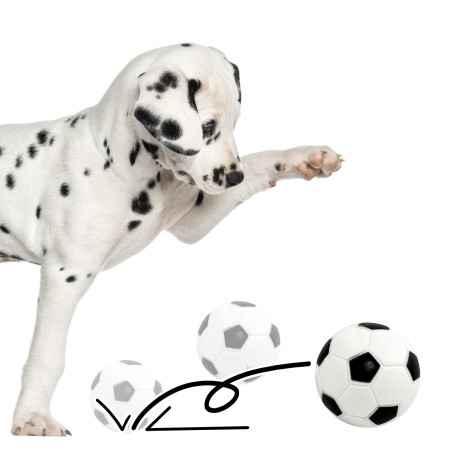 Pet Nova zabawka gumowa - piłka futbolowa 7cm - Wytrzymała, idealna do aportu