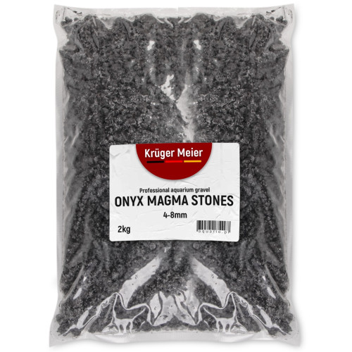 Żwirek akwariowy Kruger Meier Onyx Magma Stones 4-8 mm czarny 2 kg