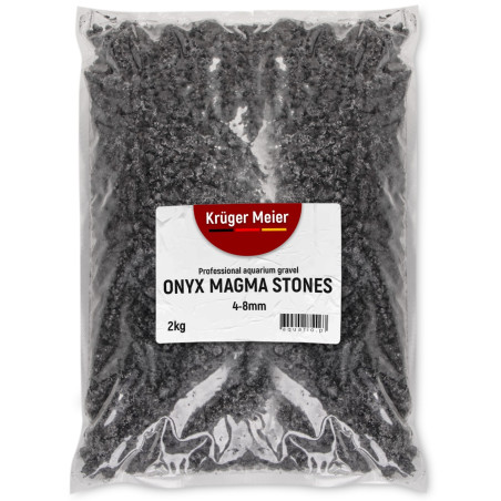 Żwirek akwariowy Kruger Meier Onyx Magma Stones 4-8 mm czarny 2 kg