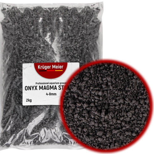 Żwirek akwariowy Kruger Meier Onyx Magma Stones 4-8 mm czarny 2 kg