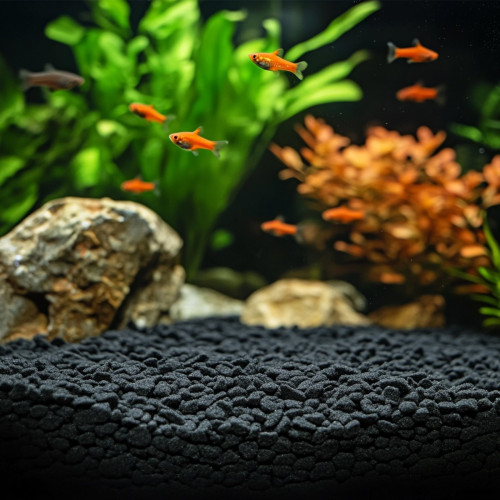Żwirek akwariowy Kruger Meier Onyx Magma Stones 4-8 mm czarny 2 kg