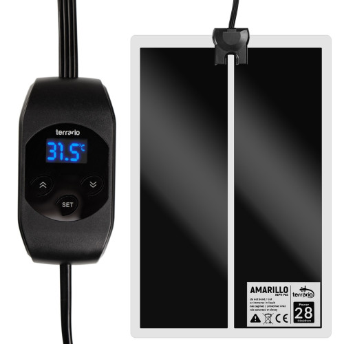 Terrario Amarillo 28W mata grzewcza z termostatem LCD - Idealna do terrarium