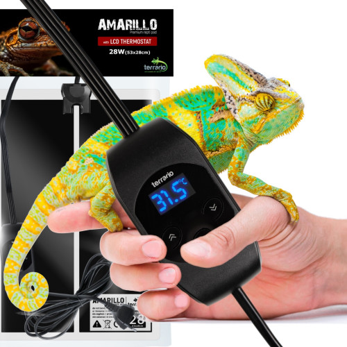 Terrario Amarillo 28W mata grzewcza z termostatem LCD - Idealna do terrarium