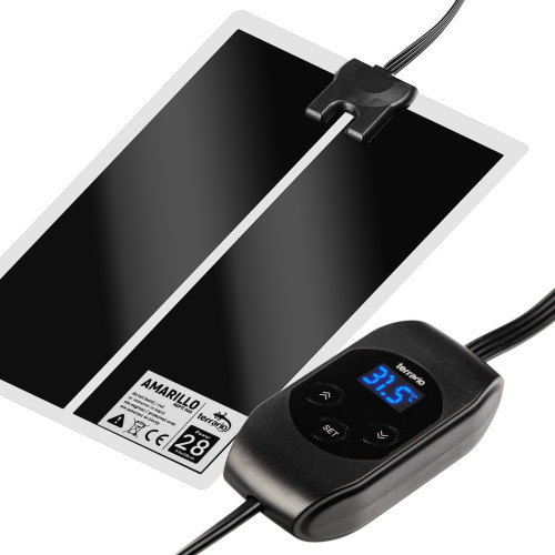 Terrario Amarillo 28W mata grzewcza z termostatem LCD - Idealna do terrarium