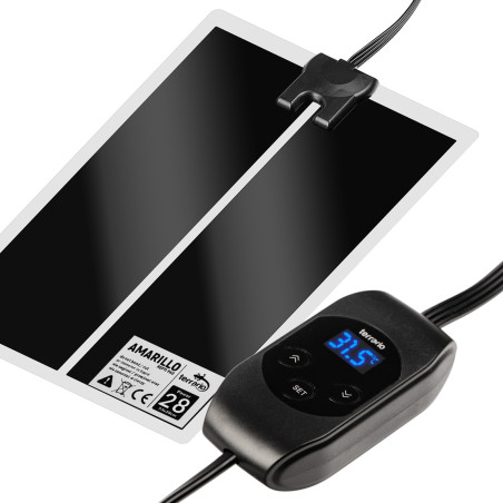 Terrario Amarillo 28W mata grzewcza z termostatem LCD - Idealna do terrarium