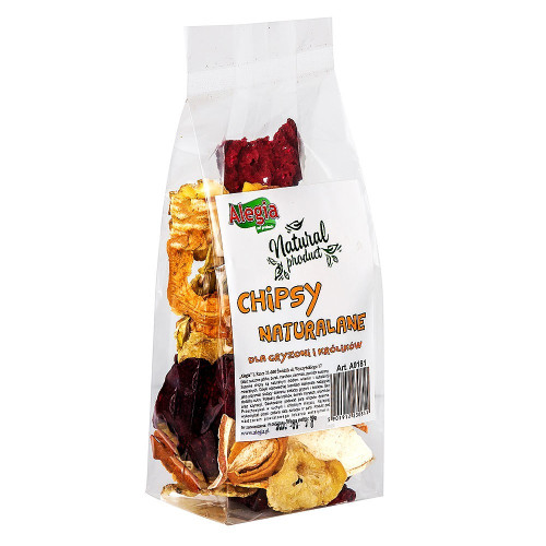 Karma dla gryzoni Alegia Chipsy Naturalne 90 g mieszanka warzyw i owoców