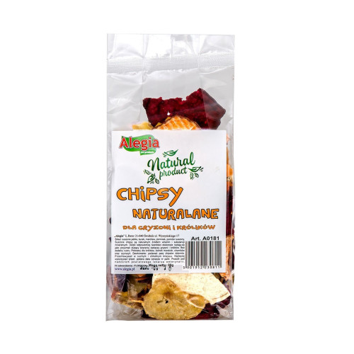 Karma dla gryzoni Alegia Chipsy Naturalne 90 g mieszanka warzyw i owoców